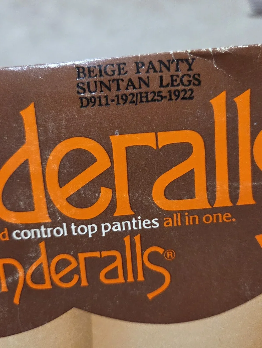Vintage Slenderalls by Underalls pantyhose featuring a beige control top Size AB